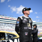 Mar 15, 2025; Las Vegas, Nevada, USA; NASCAR Cup Series driver Kyle Busch (8) during qualifying for the Pennzoil 400 at Las Vegas Motor Speedway. Mandatory Credit: Gary A. Vasquez-Imagn Images