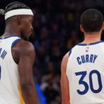 Jimmy Butler (L) and Stephen Curry (R)