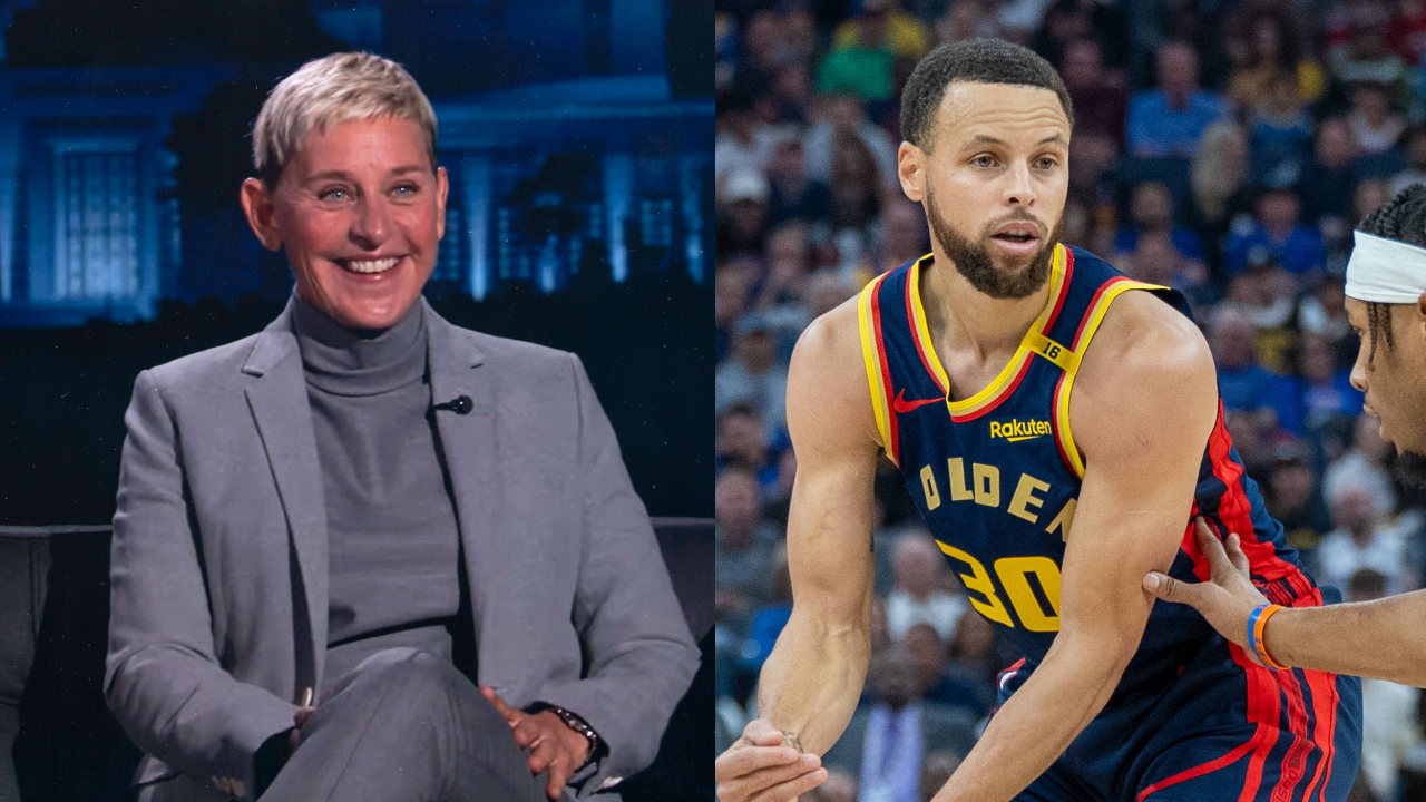 Ellen DeGeneres (Left) and Stephen Curry (Right)