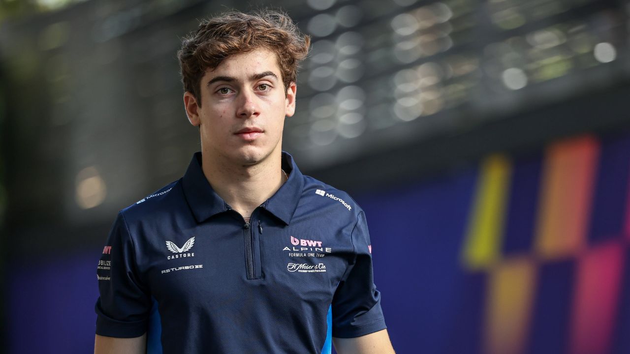 Franco Colapinto of Argentina and the Alpine F1 team walks in the paddock during practice ahead of the F1 Grand Prix of Australia at Albert Park Circuit in Melbourne, Australia, on March 14, 2025