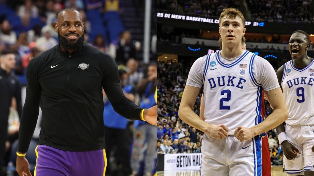 LeBron James (Left) and Cooper Flagg (Right)
