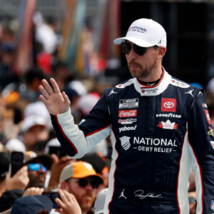 NASCAR Cup Series driver Denny Hamlin (11) during the Daytona 500 at Daytona International Speedway.