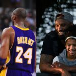 Kobe Bryant and Phil Jackson (L), Kobe Bryant and Gianna Bryant (R)