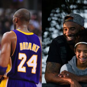 Kobe Bryant and Phil Jackson (L), Kobe Bryant and Gianna Bryant (R)