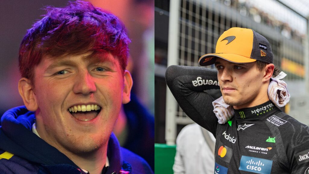 Angry Ginge (L) and Lando Norris (R)