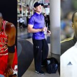 Michael Jordan (L), Skip Bayless (C), Gilbert Arenas (R)