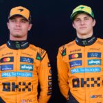 Lando Norris of Great Britain and McLaren Formula 1 Team and Oscar Piastri of Australia and McLaren Formula 1 Team looks on during the F1 Grand Prix of Australia at Albert Park