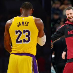 LeBron James and Maverick Carter (L), Kevin Love (R)