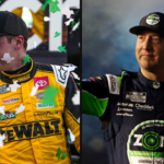Christopher Bell (L) and Kyle Busch (R)