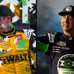Christopher Bell (L) and Kyle Busch (R)