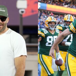 Julian Edelman and Aaron Rodgers