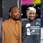 Stephen A. Smith, Derrick Henry, Saquon Barkley and Christian McCaffrey