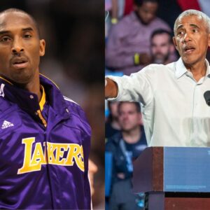 Kobe Bryant(L) and President Barack Obama(R)