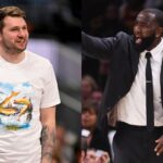 Luka Doncic(L) and Kendrick Perkins(R)