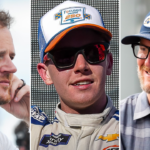 (l-R) Justin Marks, Connor Zilisch and Dale Earnhardt Jr.