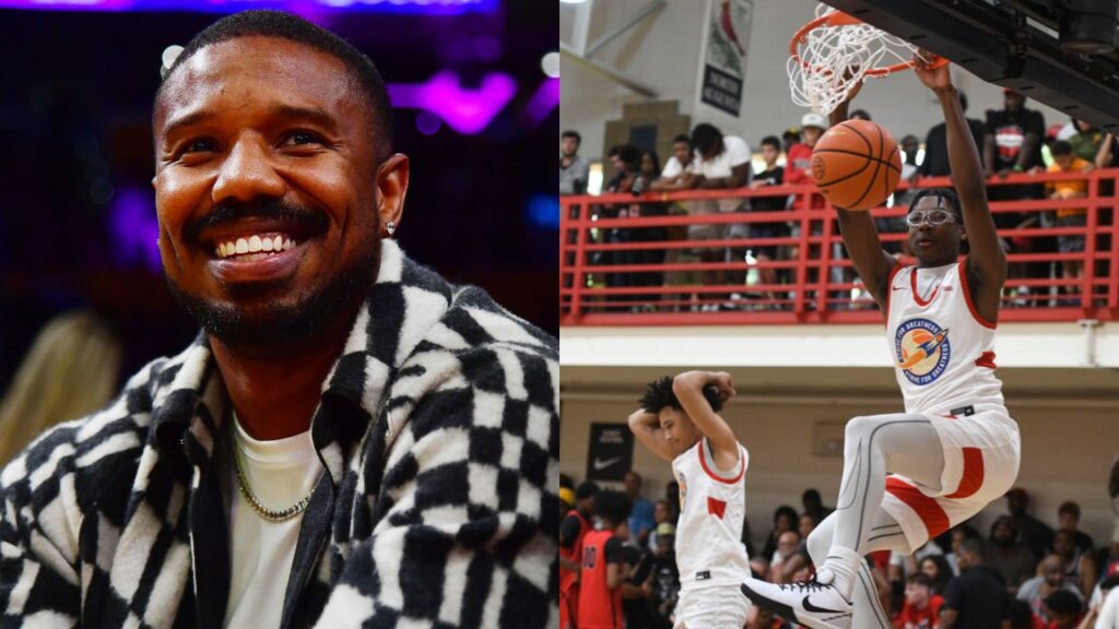 Michael B. Jordan (L) and Bryce James (R)