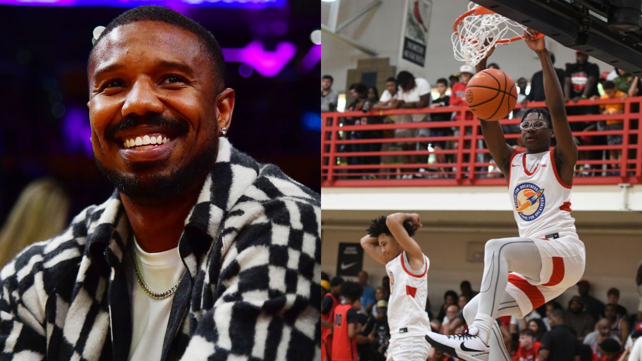 Michael B. Jordan (L) and Bryce James (R)