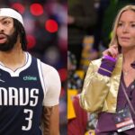 Anthony Davis (L), Jeanie Buss (R)
