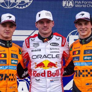 VERSTAPPEN Max (ned), Red Bull Racing RB21, PIASTRI Oscar (aus), McLaren F1 Team MCL39, NORRIS Lando (gbr), McLaren F1 Team MCL39, portrait during the Formula 1 Lenovo Japanese Grand Prix 2025