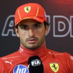 Carlos Sainz of Ferrari attends a press conference, PK, Pressekonferenz after Formula 1 Abu Dhabi Grand Prix at Yas Marina Circuit on December 8th, 2024 in Abu Dhabi, United Arab Emirates