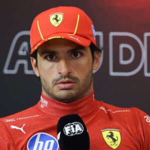 Carlos Sainz of Ferrari attends a press conference, PK, Pressekonferenz after Formula 1 Abu Dhabi Grand Prix at Yas Marina Circuit on December 8th, 2024 in Abu Dhabi, United Arab Emirates