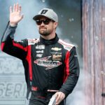 Ricky Stenhouse Jr (47) walks out onto the stage for driver introductions before the EchoPark Automotive Grand Prix at Circuit of the Americas.