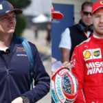 Max Verstappen(L), Sebastian Vettel(R)
