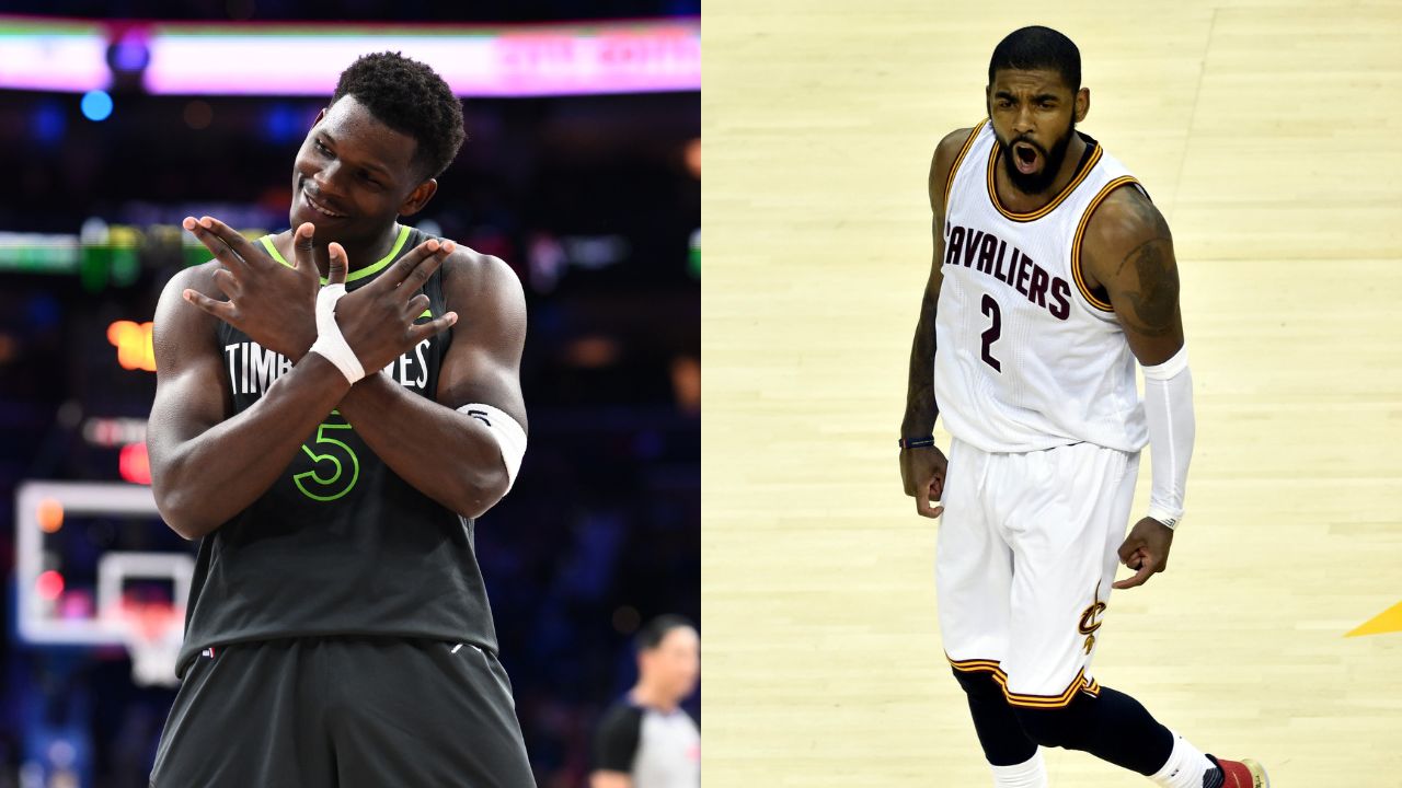 Anthony Edwards (Left) and Kyrie Irving (Right)