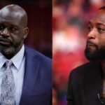 Shaquille O'Neal (L) and Dwyane Wade (R)