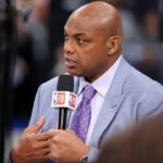 NBA TV analyst Charles Barkley talks on set before game three of the 2024 NBA Finals between the Boston Celtics and the Dallas Mavericks at American Airlines Center.