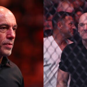 Joe Rogan (L), Dana White (R)