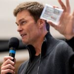 Tom Brady appears at American Dream for the grand opening of Card Vault by Tom Brady, a sports card and memorabilia retailer, East Rutherford, Friday, Apr. 11, 2025