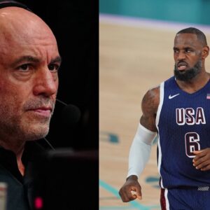 Joe Rogan (L), LeBron James (R)