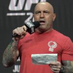 Joe Rogan hosts weigh ins for UFC 264 at T-Mobile Arena.