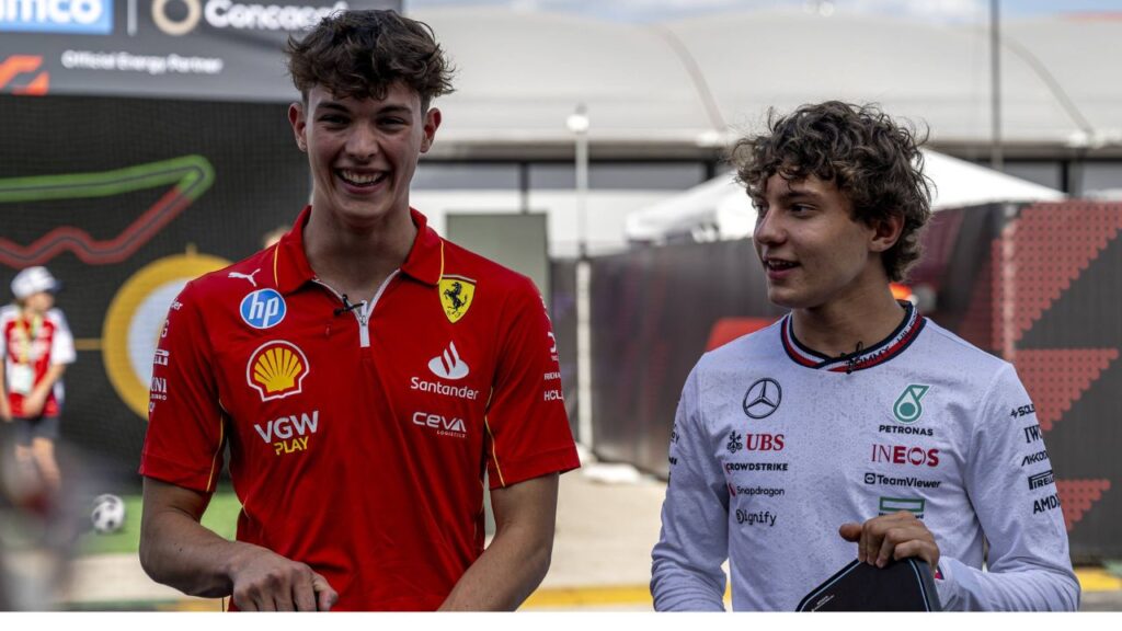 Andrea Kimi Antonelli and Oliver Bearman at the Formula 1 United States of America Grand Prix 2024