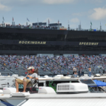 May 4, 2008; Rockingham, NC, USA; ARCA RE/MAX Series fans watch the action during the Carolina 500 at the Rockingham Speedway. Mandatory Credit: Imagn Images