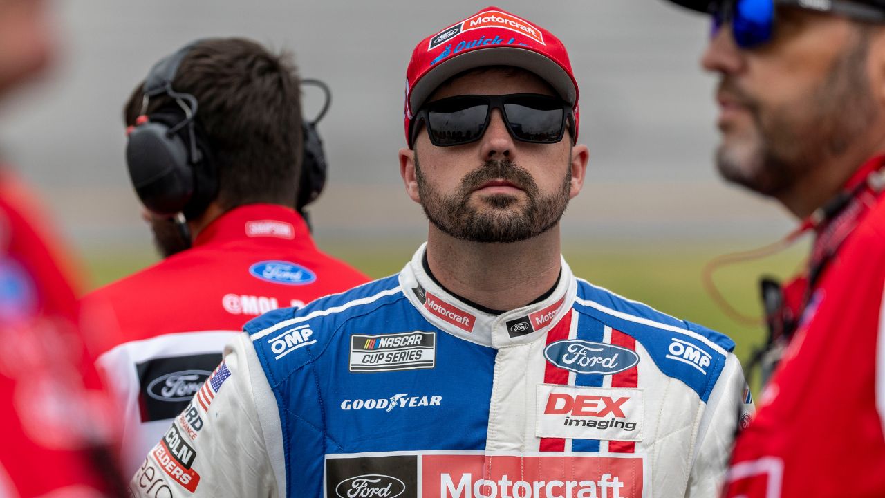 NASCAR Cup Series driver Josh Berry (21) awaits his run during Jack Link's 500 qualifying at Talladega Superspeedway.