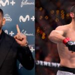 Ilia Topuria (L), Islam Makhachev (R)