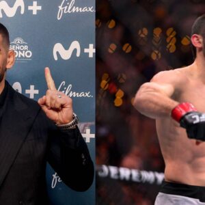 Ilia Topuria (L), Islam Makhachev (R)