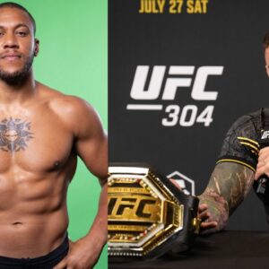 Ciryl Gane (L), Tom Aspinall (R)