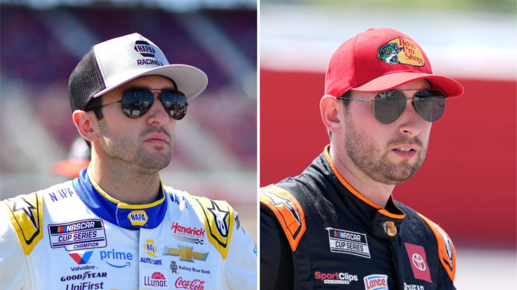 (L-R) NASCAR Cup Series drivers Chase Elliott and Chase Briscoe