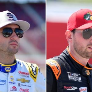 (L-R) NASCAR Cup Series drivers Chase Elliott and Chase Briscoe