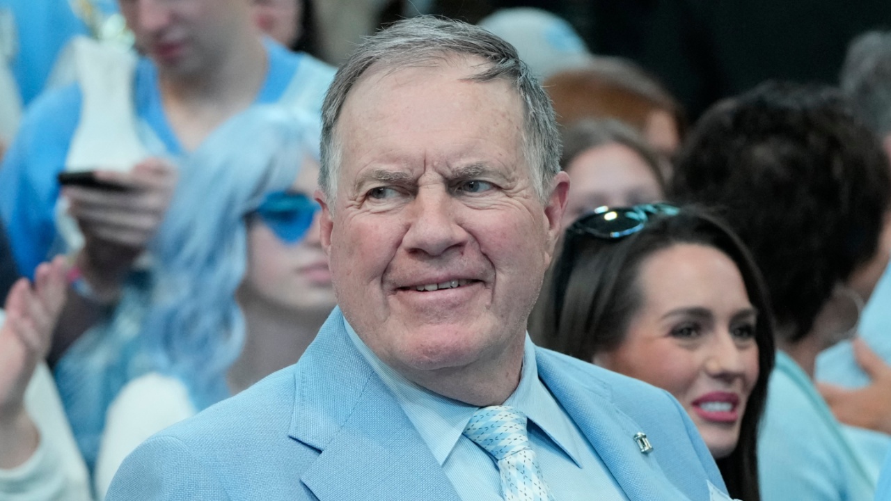 North Carolina Tar Heels football coach Bill Belichick before the game at Dean E. Smith Center.