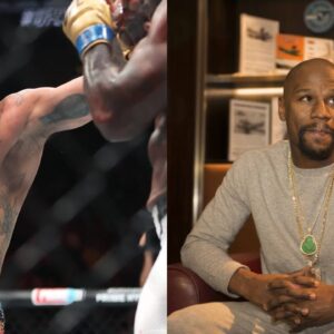 Alex Pereira (L), Floyd Mayweather (R)