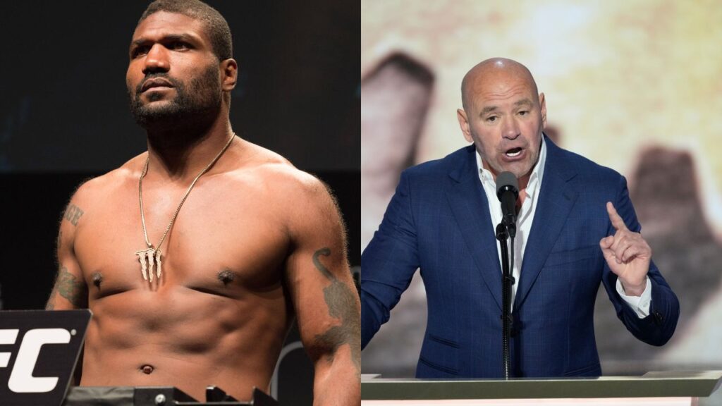 Quinton Jackson (L), Dana White (R)