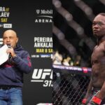 Joe Rogan (L), Israel Adesanya (R)