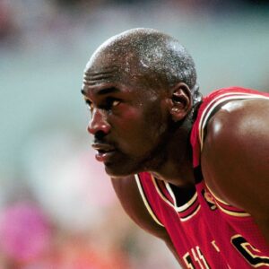 Chicago Bulls guard Michael Jordan (23) against the Portland Trail Blazers during the 1992 season at Memorial Coliseum