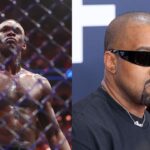 Israel Adesanya (L), Kanye West (R)