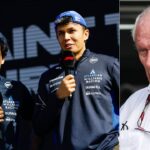 Alex Albon and Carlos Sainz(L), Helmut Marko(R)