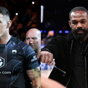 Tom Aspinall (L), Jon Jones (R)